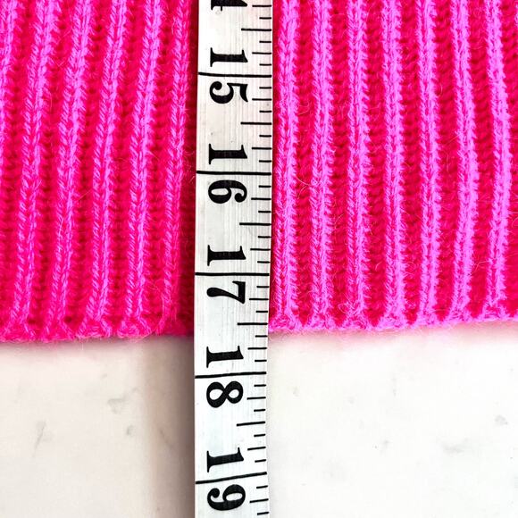 MSGM Drawstring Sleeve Ribbed Sweater Hot Pink XS - Picture 8 of 10